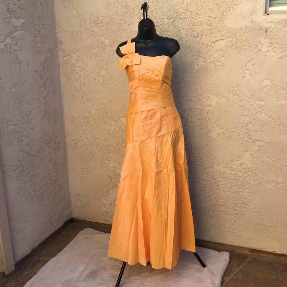 Unique Orange Sherbet Coral Prom Party Formal Dress Size 10